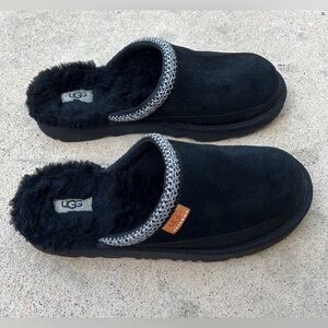 UGG Black Slippers with Orange Tag